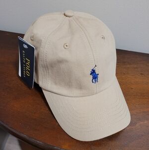 Ralph Lauren The Iconic Cotton Chino Tan Khaki Baseball Cap